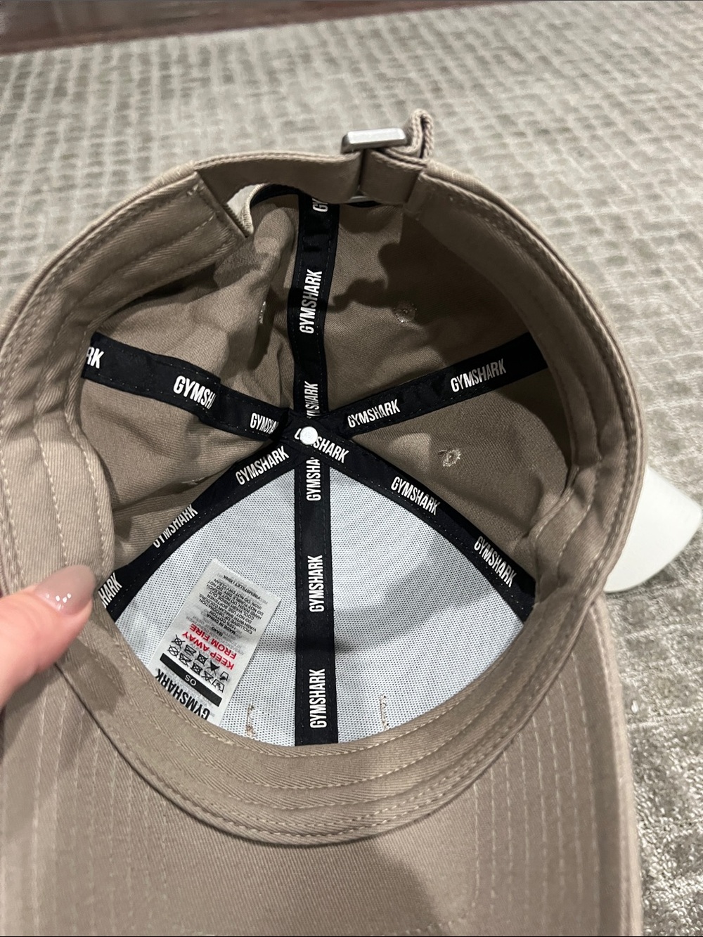 Gymshark Men’s White & Taupe Logo Baseball Caps - Picture 4 of 11